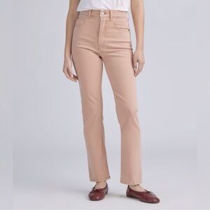 EVERLANE The Way High Slim Organic Cotton Pink Tan Jeans